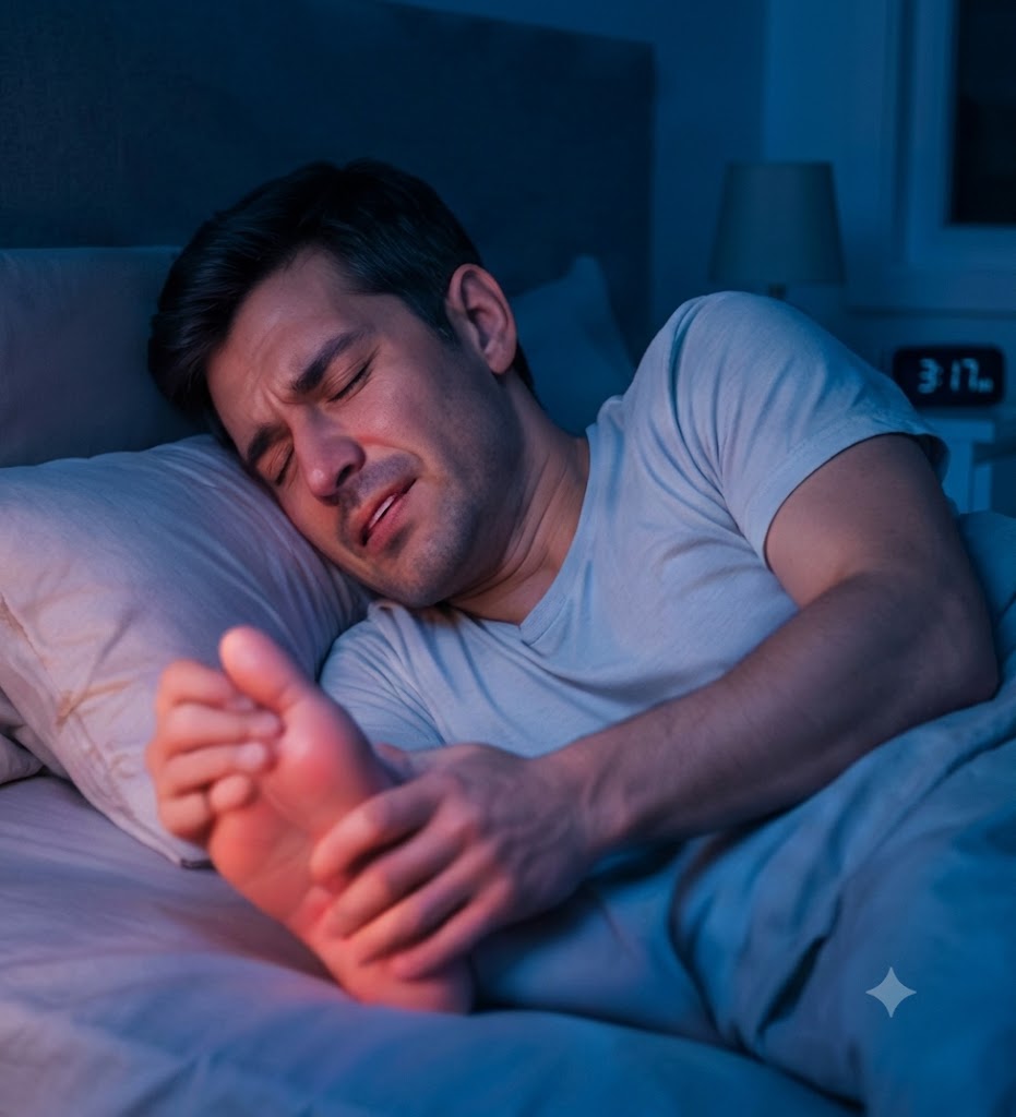 Sudden gout attack at night